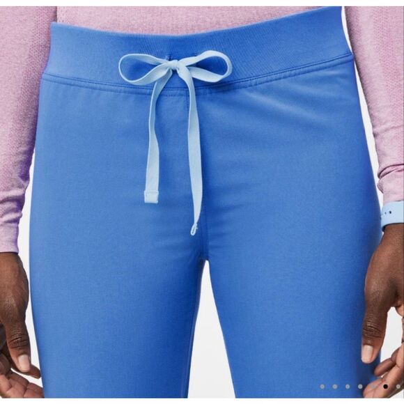 Figs Livingston Basic Pants Scrubs, Women’s M/T, Capri Blue - Picture 3 of 9